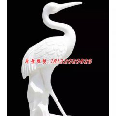 丹頂鶴石雕，漢白玉仙鶴雕塑