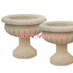 石雕花盆，砂巖花盆，廣場(chǎng)石花盆