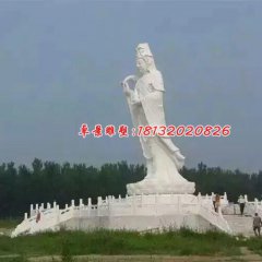 觀世音石雕，漢白玉大型觀音石雕