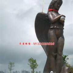 帶翅膀小女孩銅雕，廣場(chǎng)人物銅雕