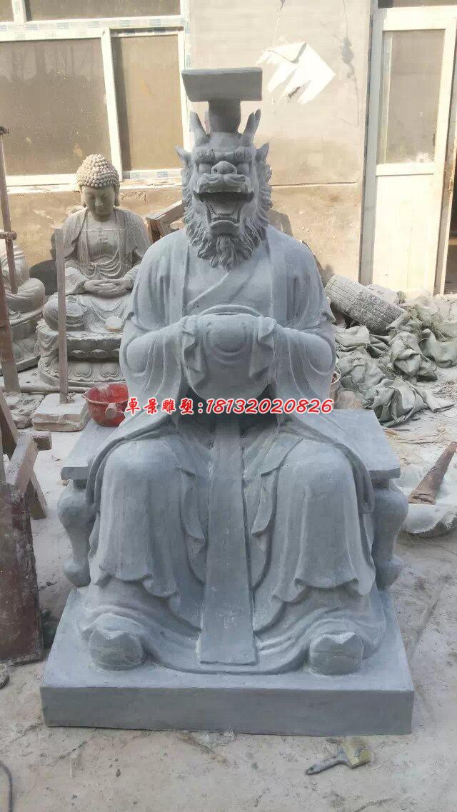 龍王石雕，大理石龍王雕塑
