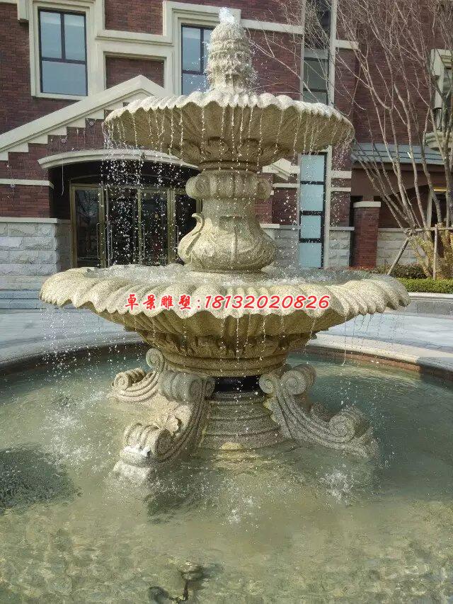 石雕噴水盆，歐式噴泉雕塑