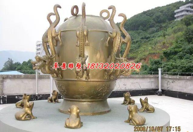 地動儀銅雕，寺廟景觀銅雕