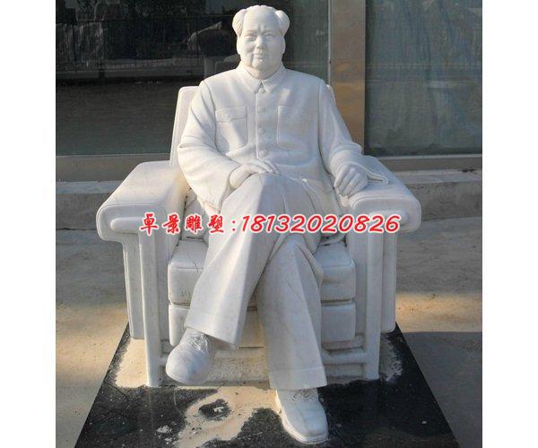 漢白玉毛主席石雕，廣場(chǎng)偉人石雕