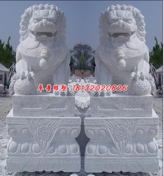 北京獅石雕，漢白玉北京獅雕塑