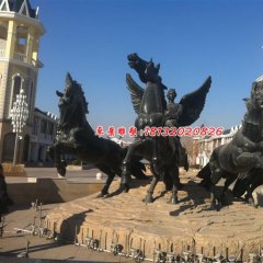 阿波羅戰(zhàn)車雕塑，小區(qū)景觀銅雕