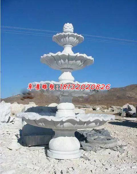 漢白玉跌水盆石雕 ，跌水盆噴泉雕塑