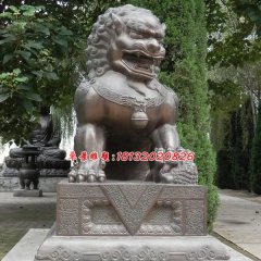 銅雕北京獅，看門獅子雕塑