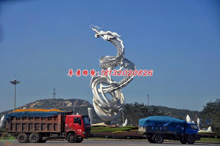 不銹鋼龍雕塑，飛龍雕塑，廣場(chǎng)不銹鋼雕塑