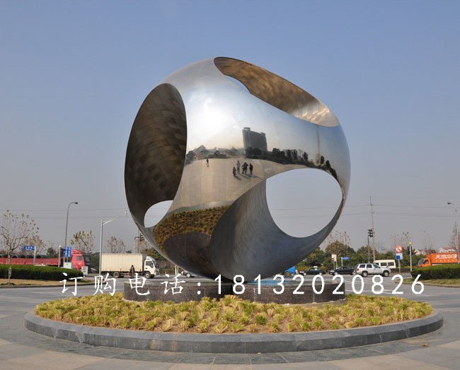 不銹鋼球雕塑，廣場球不銹鋼雕塑