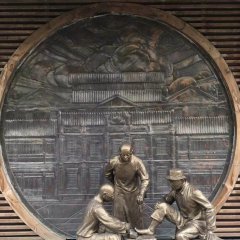 修腳銅雕，廣場景觀銅雕，小品銅雕