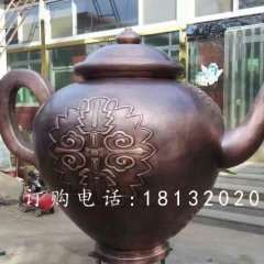 銅水壺，鑄銅水壺雕塑