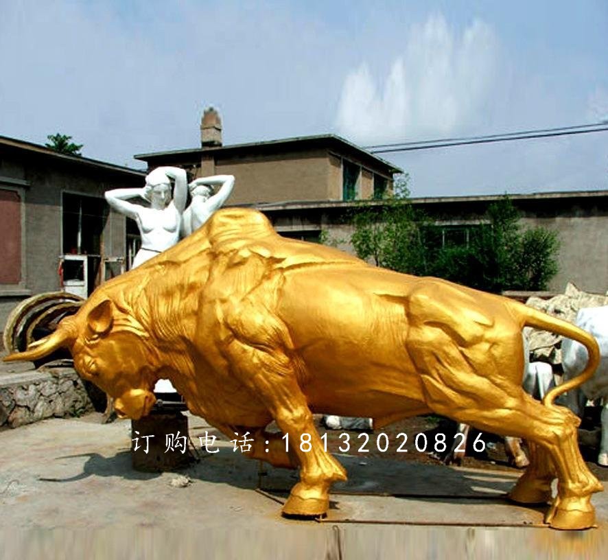 銅牛雕塑，廣場(chǎng)銅雕牛雕塑