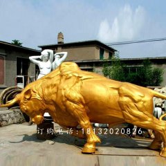 銅牛雕塑，廣場(chǎng)銅雕牛雕塑