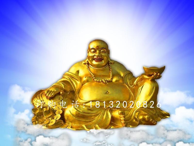 彌勒佛銅雕，鑄銅彌勒佛雕塑 (3)