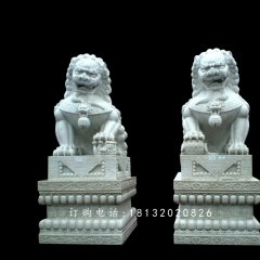 漢白玉石雕，石雕獅子雕塑