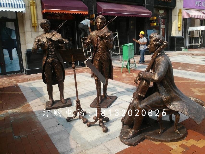 街頭音樂(lè)家雕塑，街頭賣(mài)唱雕塑