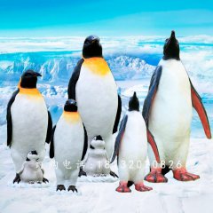 玻璃鋼企鵝，玻璃鋼仿真動(dòng)物雕塑