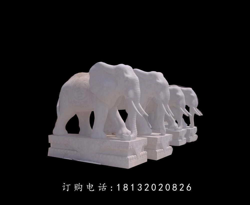 石雕大象,石雕動物雕塑 (3)