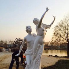 玻璃鋼西方人物雕塑，玻璃鋼情侶雕塑