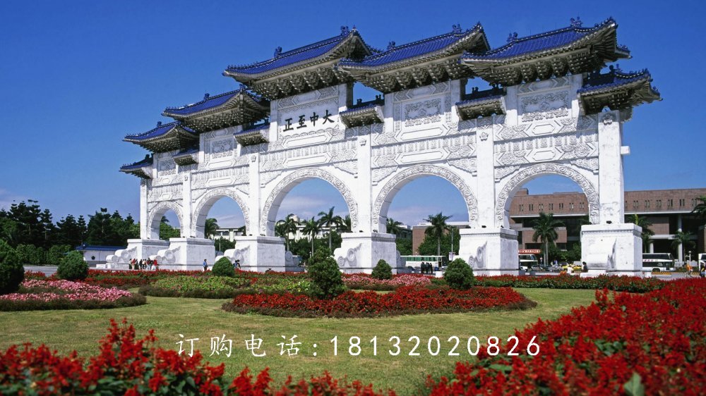 石雕牌坊，五門(mén)牌坊，廣場(chǎng)牌坊雕塑 (1)