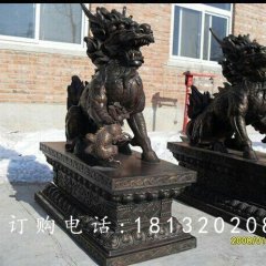 麒麟銅雕，古代神獸銅雕