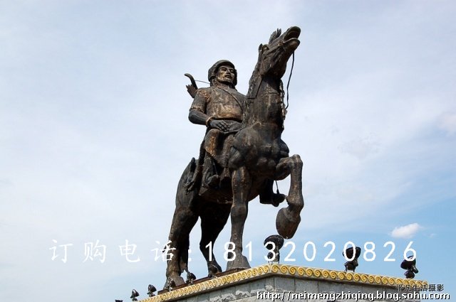 銅雕人物騎馬，廣場(chǎng)景觀雕塑