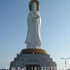 觀音菩薩石雕，三面觀音菩薩石雕，大型觀音菩薩石雕