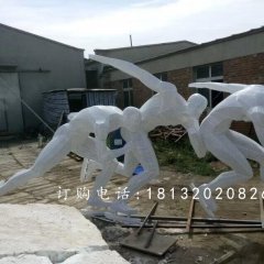 玻璃鋼滑冰雕塑，仿真滑冰雕塑