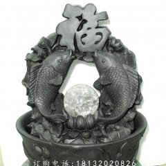鯉魚(yú)送福銅雕，景觀(guān)雕塑