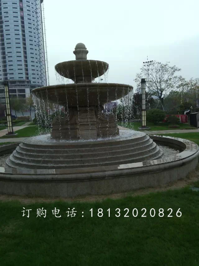 噴泉石雕，小區(qū)歐式石噴泉