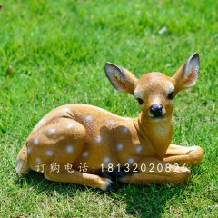 玻璃鋼小鹿，玻璃鋼仿真動物雕塑