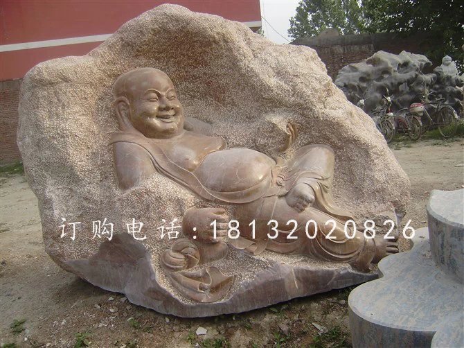 彌勒佛石雕，石材佛像雕塑