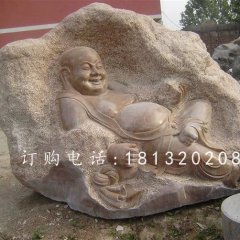 彌勒佛石雕，石材佛像雕塑