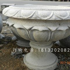 大理石花盆雕塑，公園景觀花盆石雕