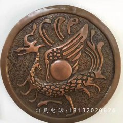 黃銅浮雕，古代神獸銅浮雕