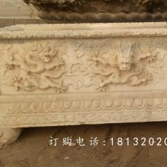 方形石水盆，大理石水盆雕塑
