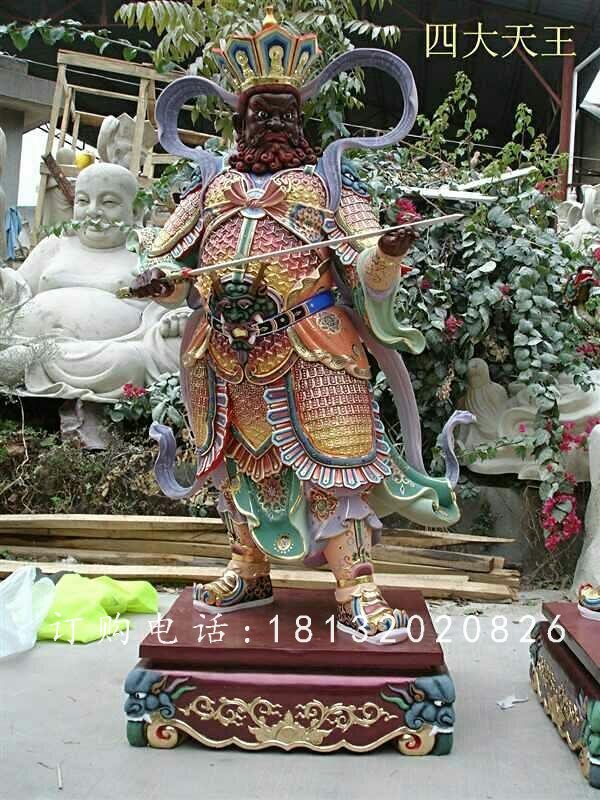 玻璃鋼四大天王，玻璃鋼彩繪雕塑 (2)