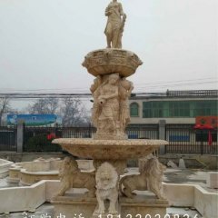 黃銹石噴泉雕塑，組合噴泉石雕