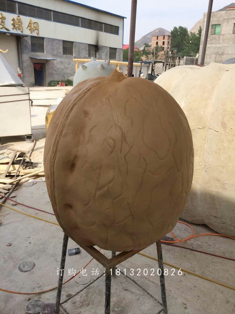 核桃雕塑，仿真玻璃鋼雕塑 (1)