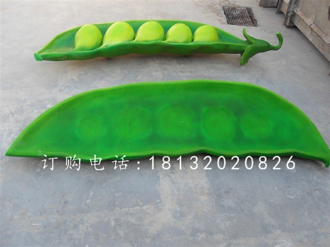 豌豆雕塑，仿真植物玻璃鋼雕塑 (3)