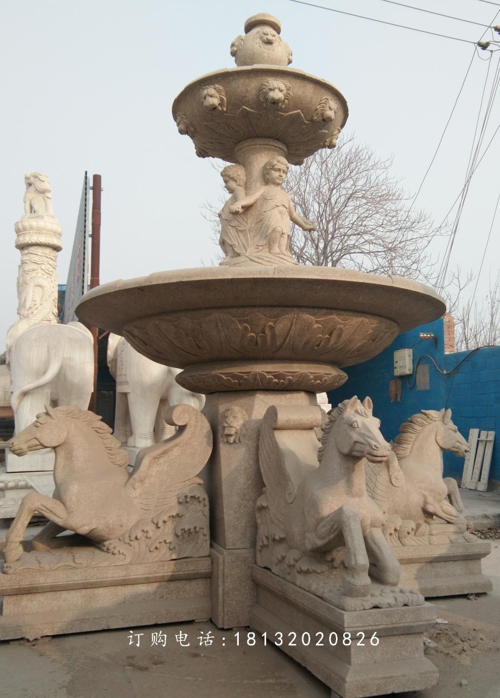 石雕噴泉，歐式噴泉，大理石噴泉