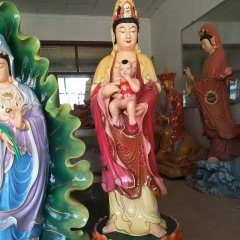 送子觀音雕塑，玻璃鋼觀音菩薩