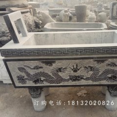 石雕香爐，青石香爐，寺廟方形香爐