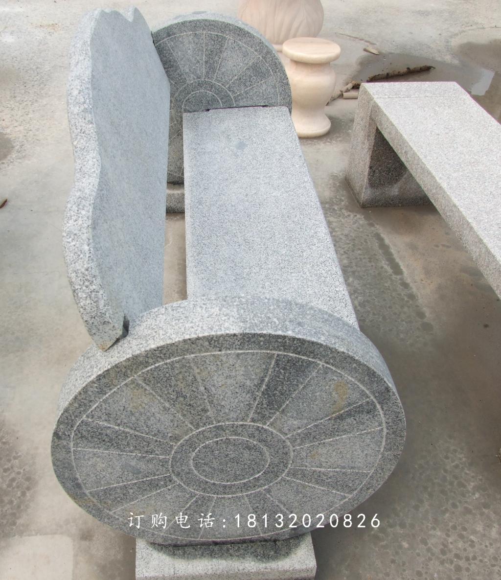 大理石椅子，公園長(zhǎng)椅石雕 (1)