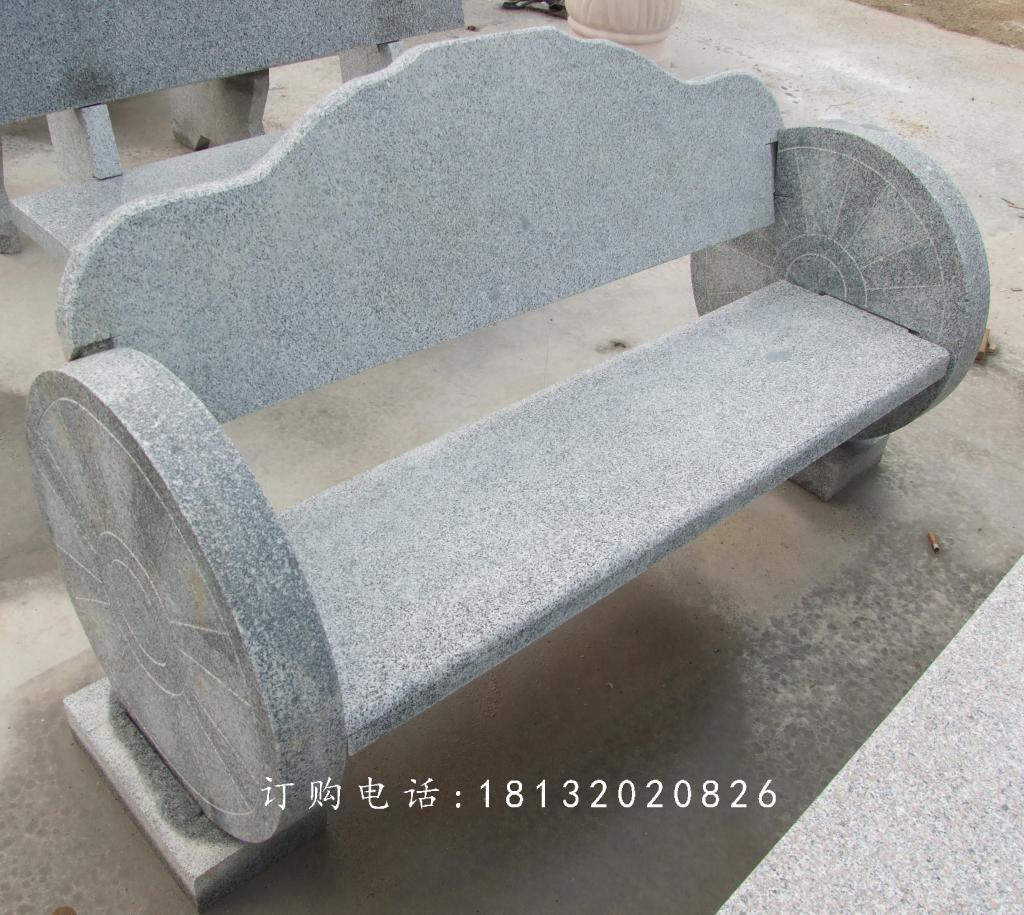 大理石椅子，公園長(zhǎng)椅石雕 (3)