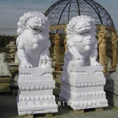 漢白玉獅子石雕，門口獅子雕塑