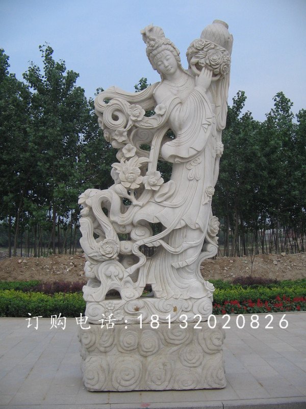 天女散花石雕，廣場景觀石雕