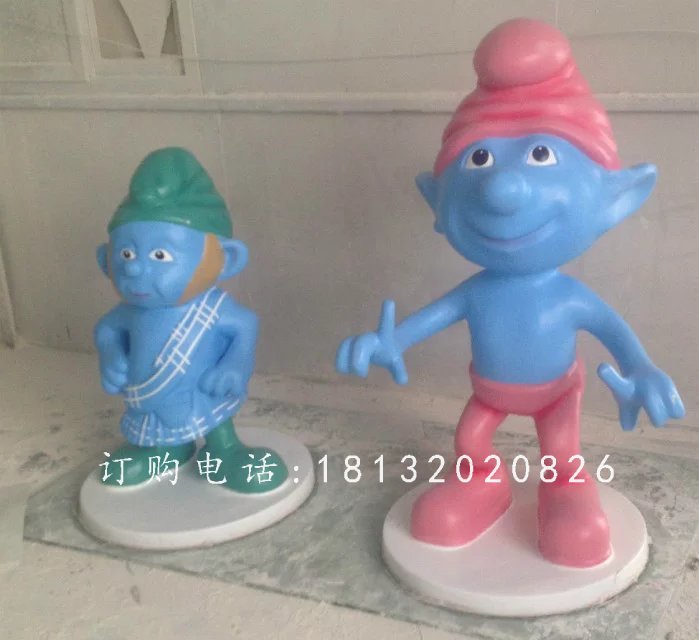 藍精靈雕塑，卡通玻璃鋼雕塑 (1)