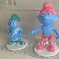 藍(lán)精靈雕塑，卡通玻璃鋼雕塑